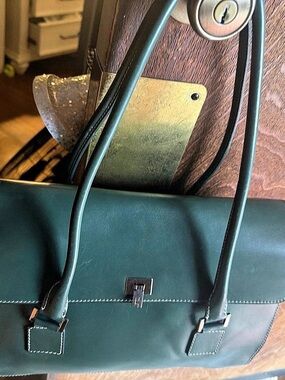 Green Structured Shoulder Bag